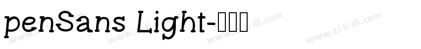penSans Light字体转换